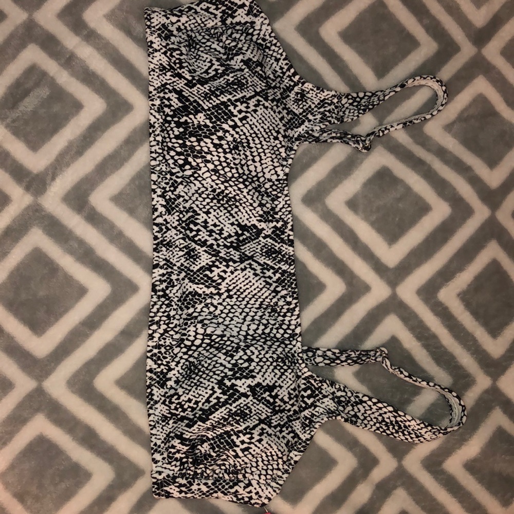 Target snake skin bikini top